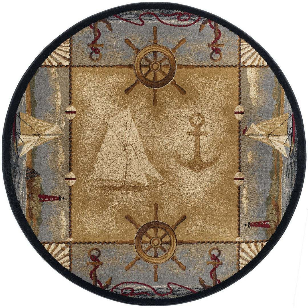 Nautical Lighthouse Round Rug Carpet Bedroom Livingroom Home Decor