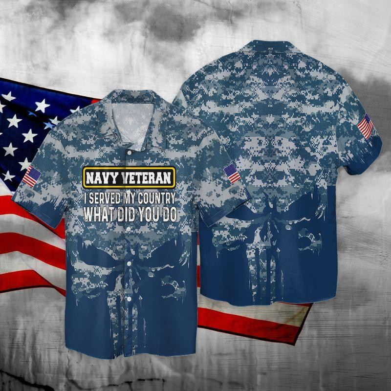 Navy Veteran-Dn Hawaiian Shirt