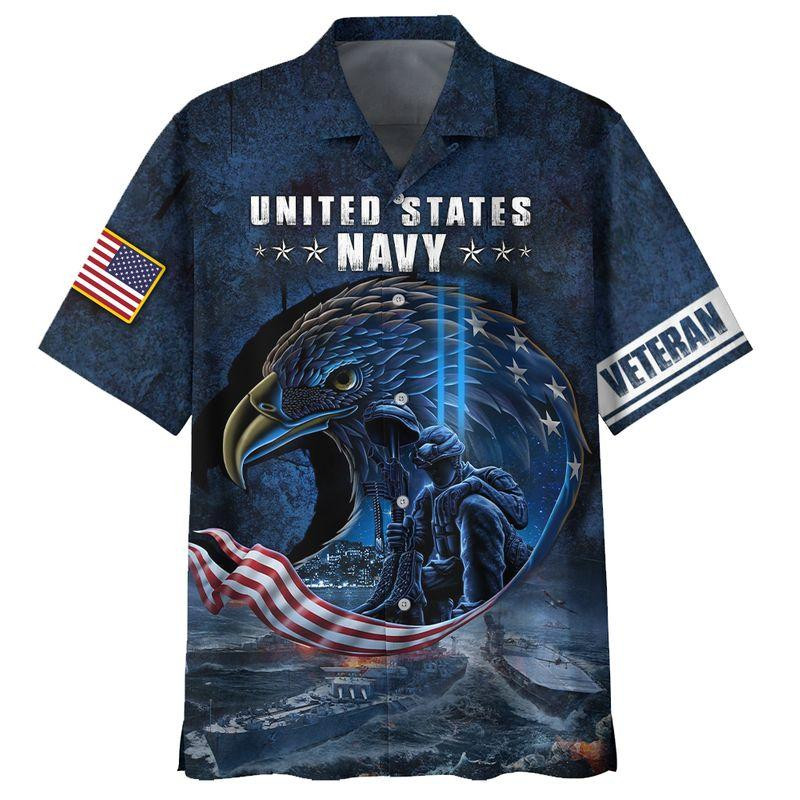 Navy Veteran Hawaiian Shirt