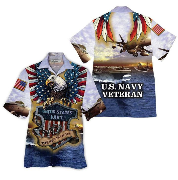 Navy Veteran Hawaiian Shirt