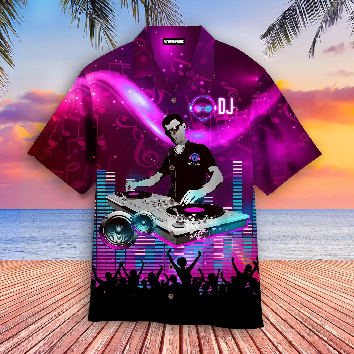 Neon Colorful DJ Party Hawaiian Shirt