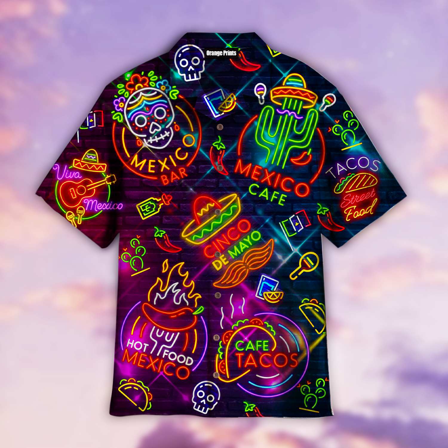 Neon Mexican Party Cinco De Mayo Hawaiian Shirt