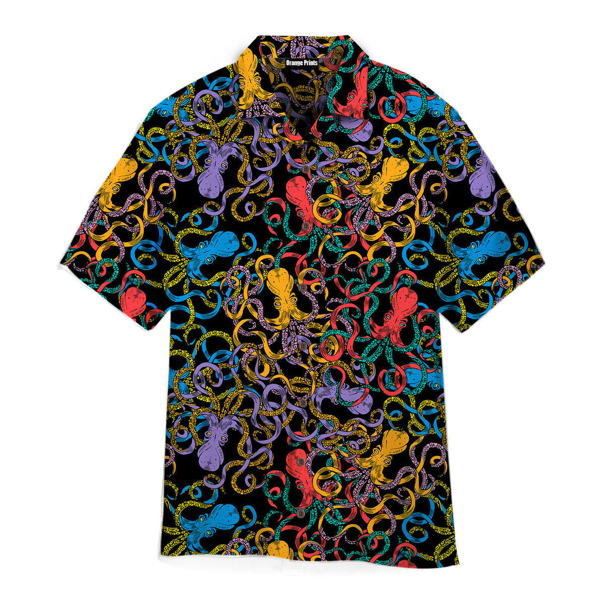 Neon Octopus Hawaiian Shirt