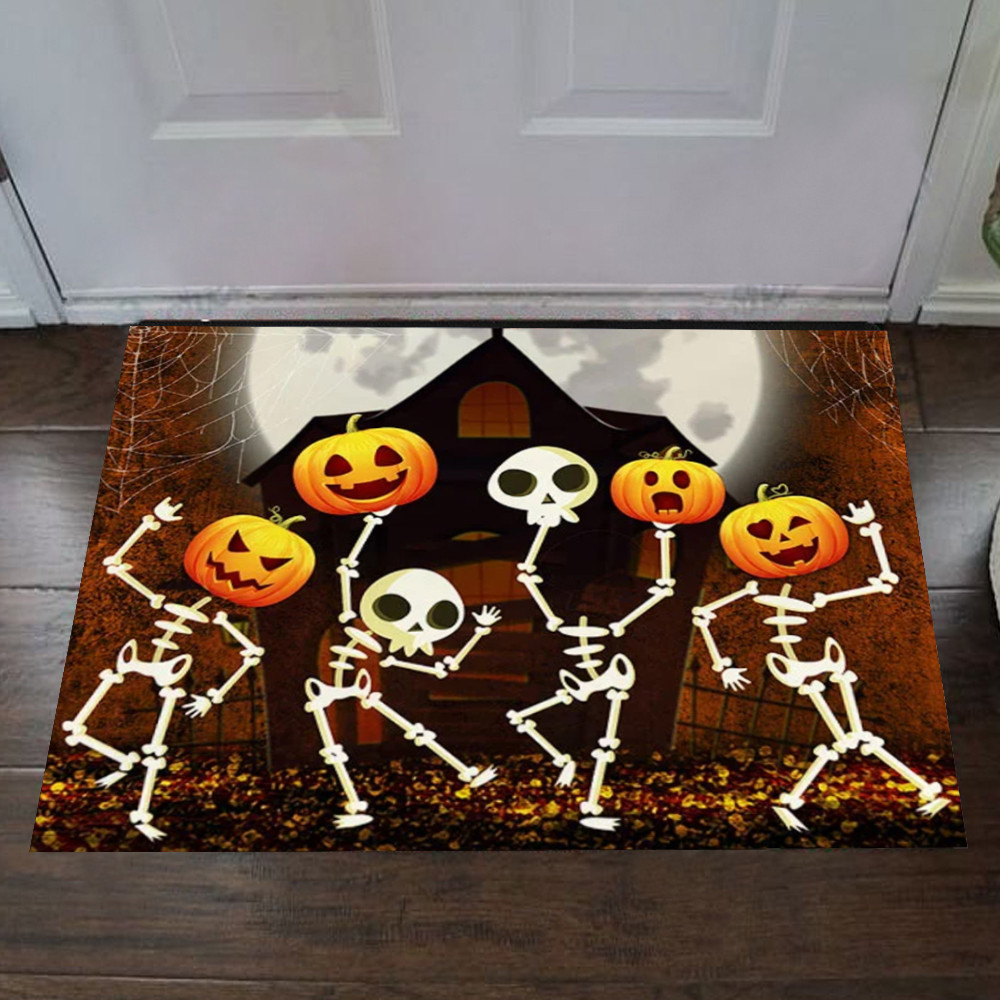 Never Mind The Witch Beware Of The Bull Terrier Rubber Doormat Dog Theme Cute Indoor Halloween Decor