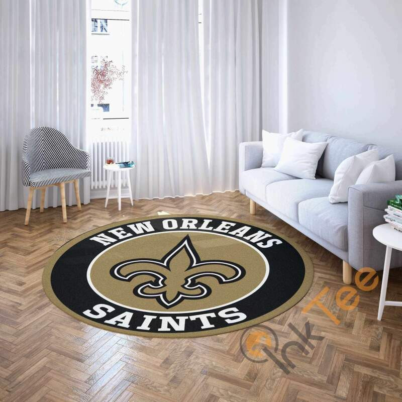 New Orleans Saints Round Rug Carpet Bedroom Livingroom Home Decor