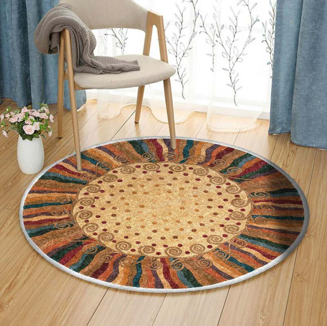 New Wave Round Rug Carpet Bedroom Livingroom Home Decor