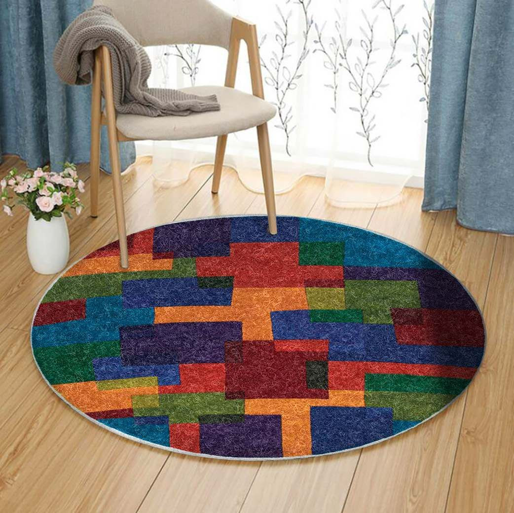 New Wave Round Rug Carpet Bedroom Livingroom Home Decor