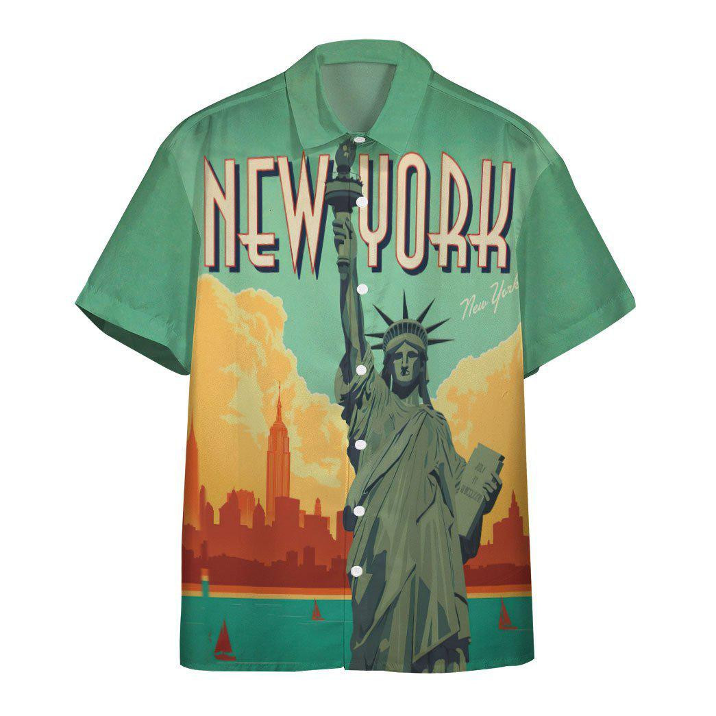New York City Lady Liberty Hawaiian Shirt