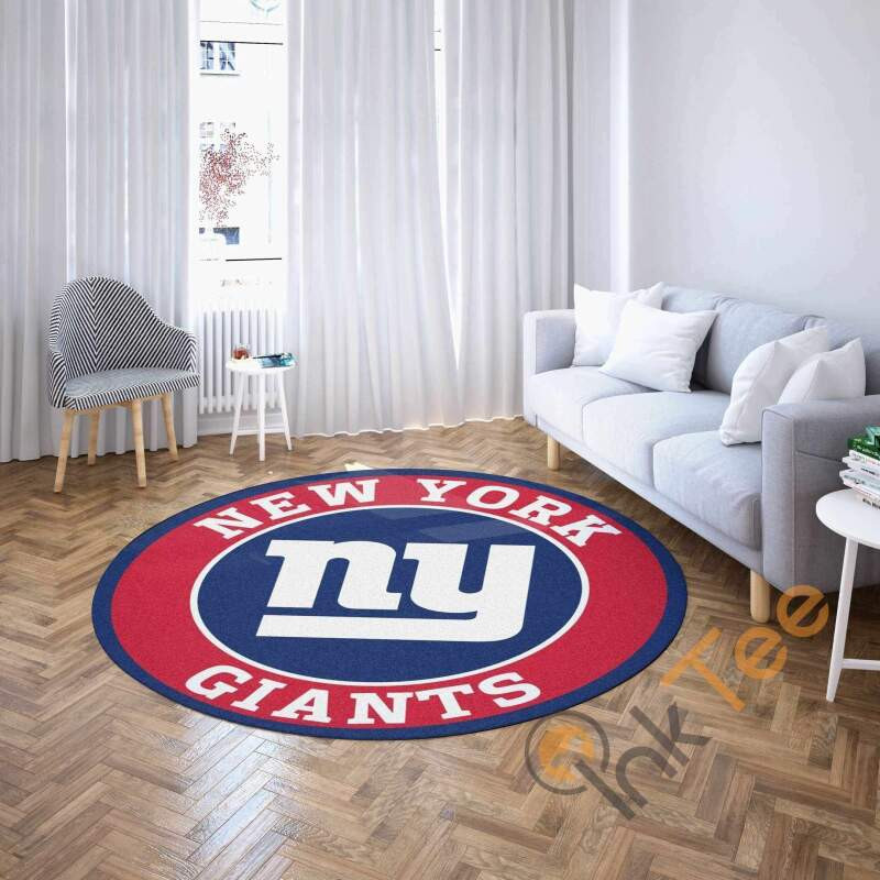 New York Giants Round Rug Carpet Bedroom Livingroom Home Decor