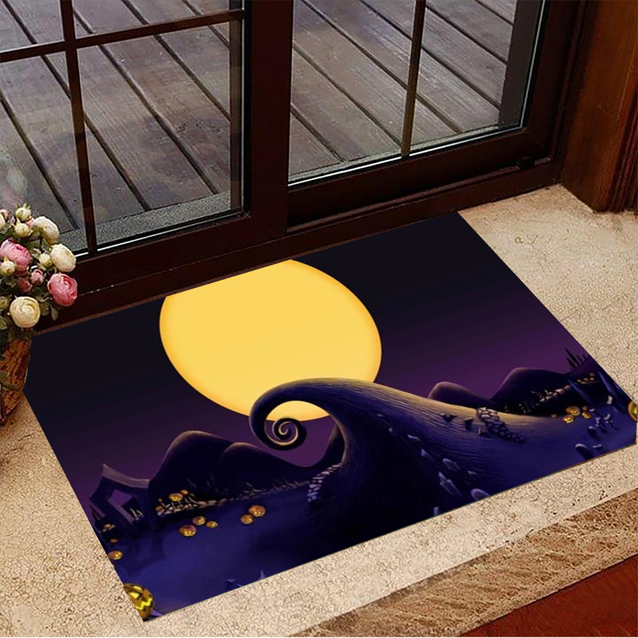 Nightmare Before Christmas Rubber Doormat Halloween Welcome Rubber Doormat Home Decor