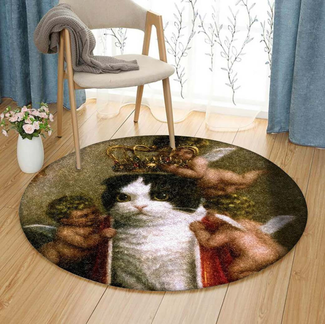 Noble Cat Round Rug Carpet Bedroom Livingroom Home Decor