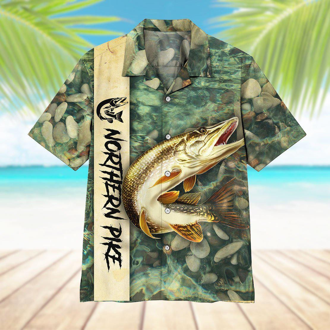 Northern Pike Fishing Hawaiian Shirt