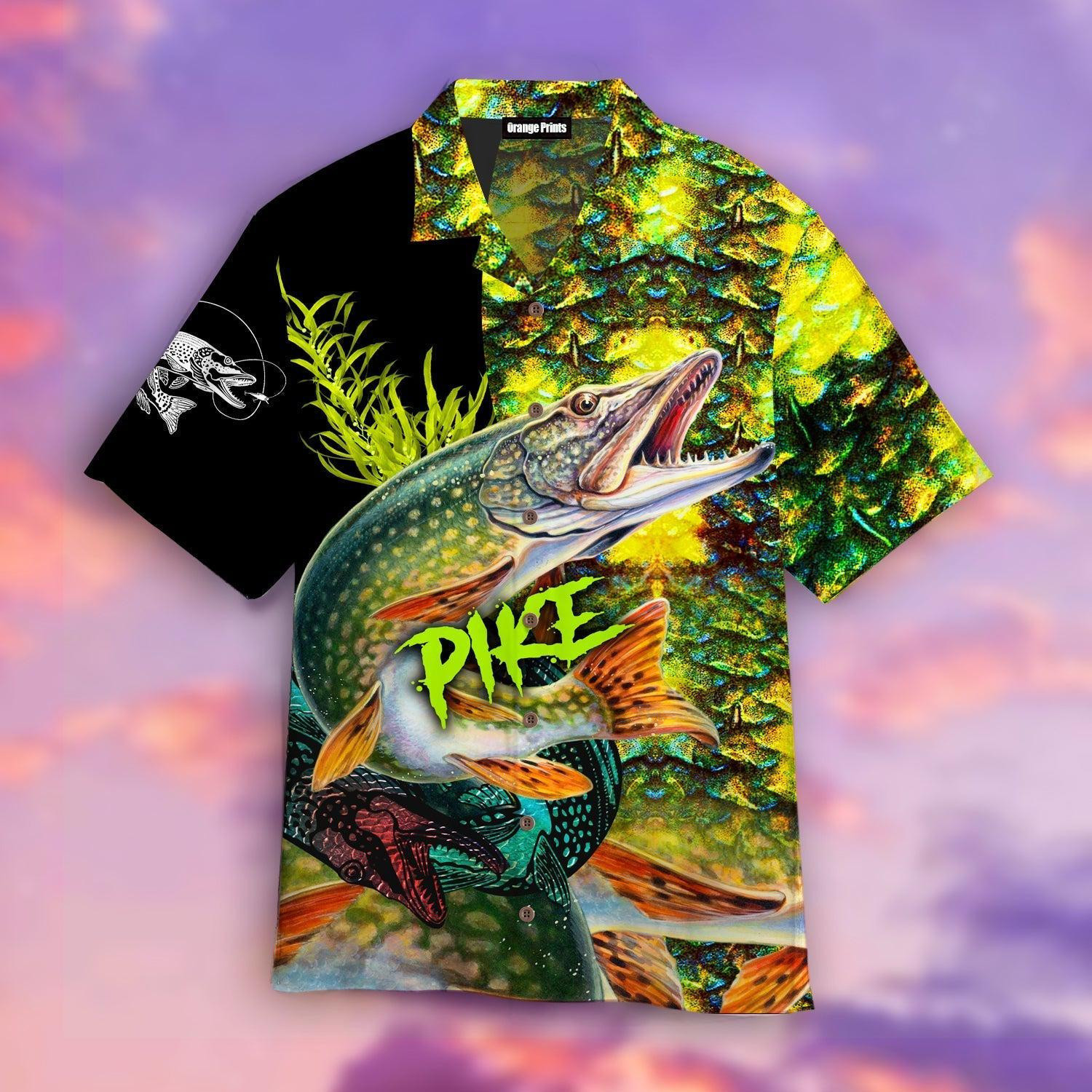 Northern Pike Fishing Hawaiian Shirt