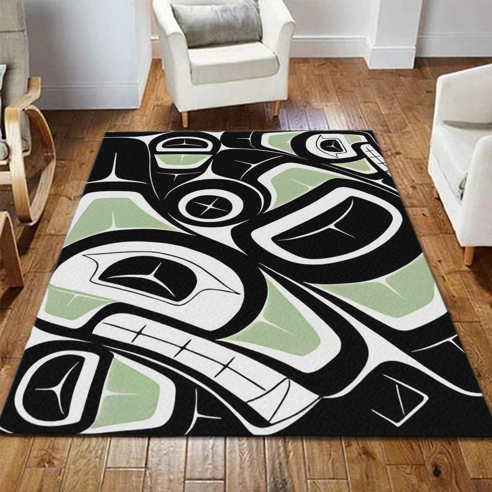 Northwest Coast Style Rubber Doormat Haida Art Symbolism Front Door Mat Indoor
