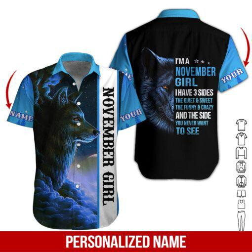November Girl Personalized Hawaiian Shirt
