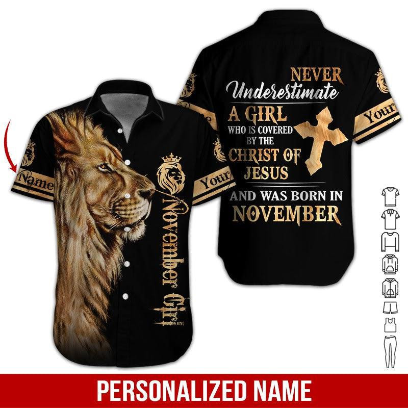 November Girl Personalized Hawaiian Shirt