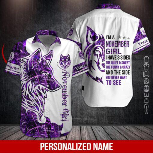November Girl Personalized Hawaiian Shirt