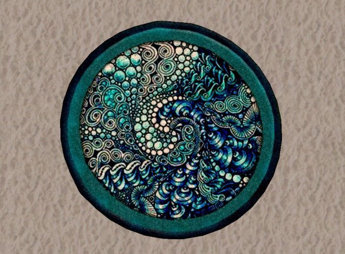 Ocean Waves Round Rug Carpet Bedroom Livingroom Home Decor