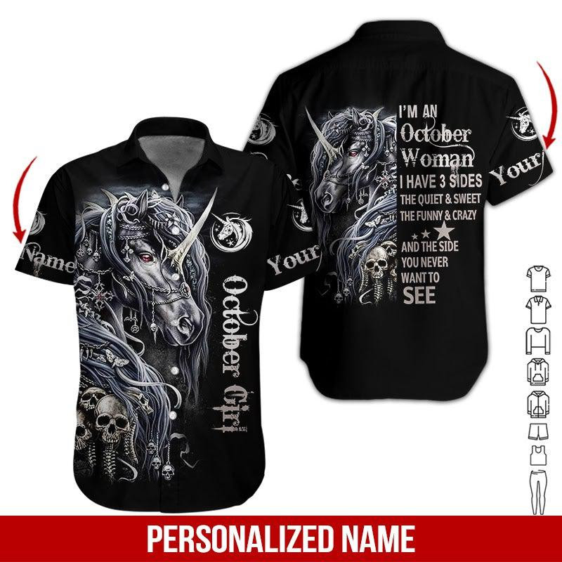 October Girl Personalized Hawaiian Shirt