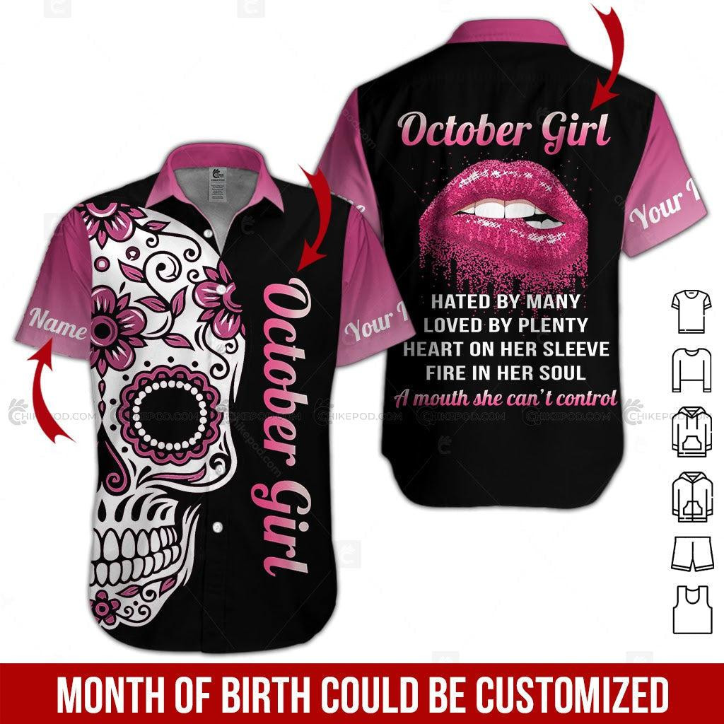 October Girl Personalized Hawaiian Shirt