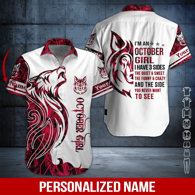 October Girl Personalized Hawaiian Shirt