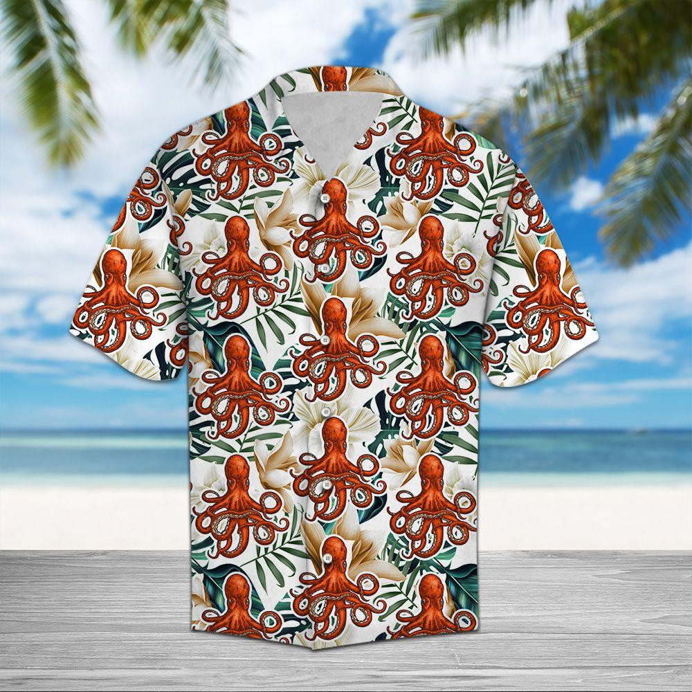 Octopus Flower Tropical Hawaiian Shirt