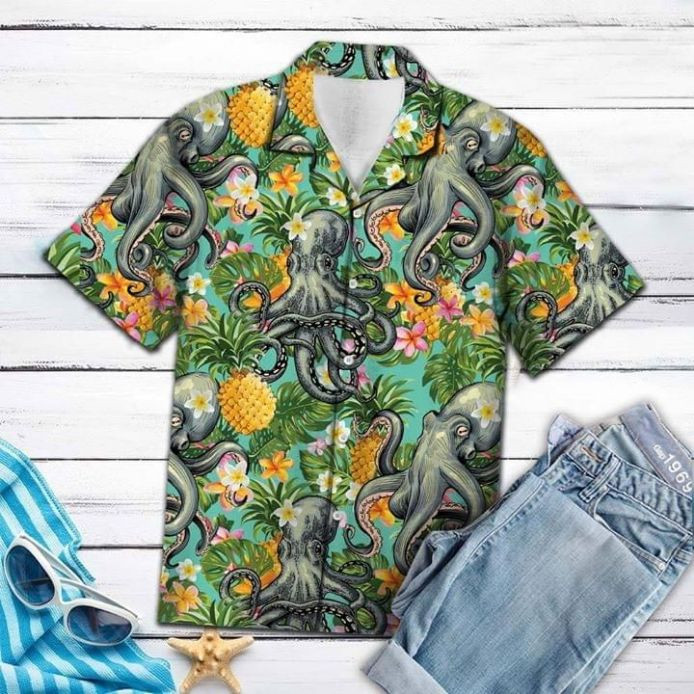 Octopus Fruit Fresh Hawaiian Shirt