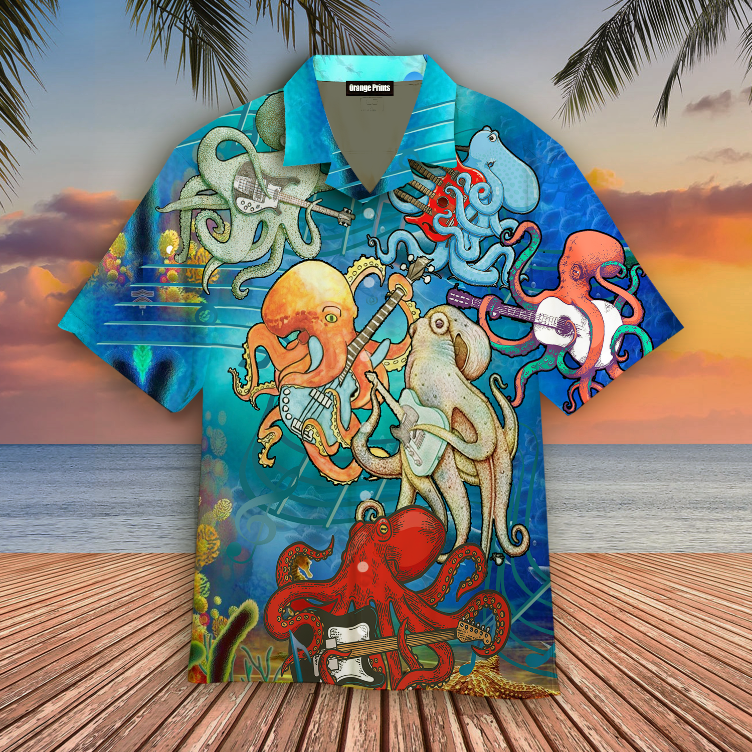 Octopus Love Rock Music Hawaiian Shirt