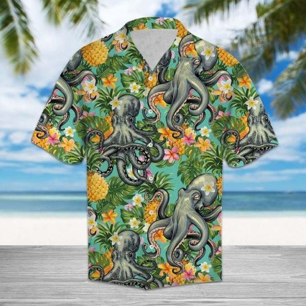 Octopus Pineaaple Tropical Hawaiian Shirt
