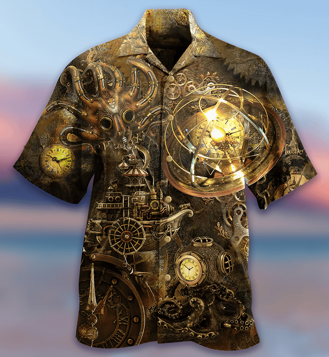 Octopus Steampunk Revolution Limited Hawaiian Shirt
