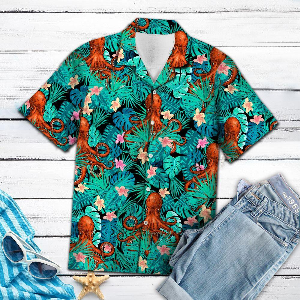 Octopus Tropical Hawaiian Shirt