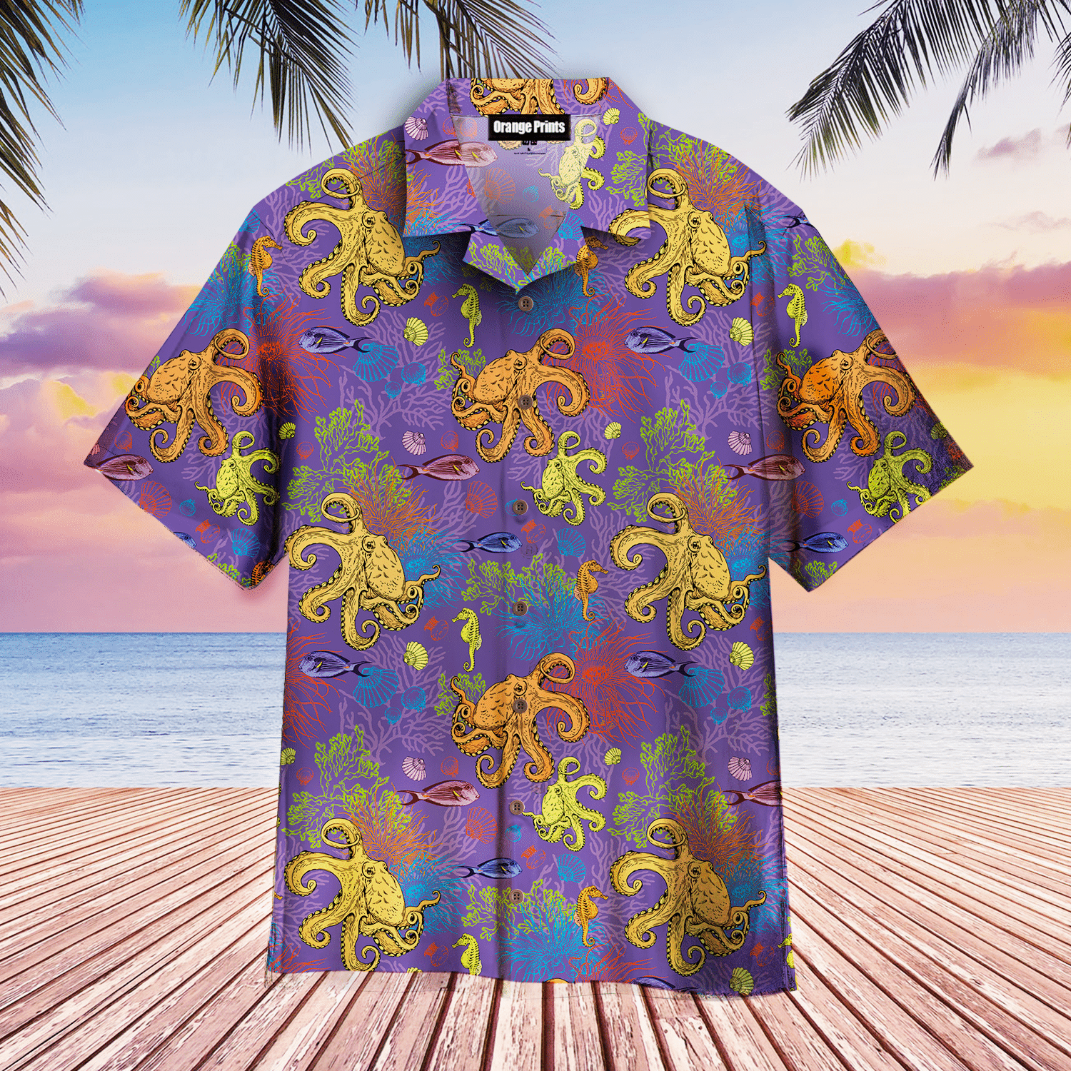 Octopus Undersea Hawaiian Shirt