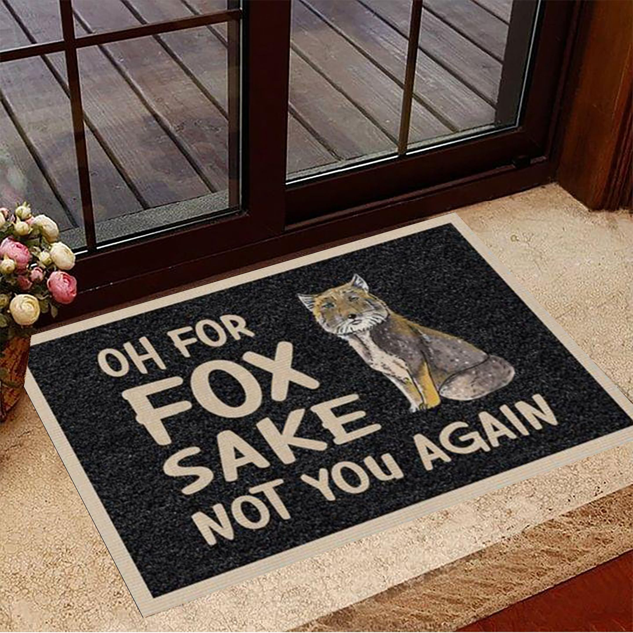 Oh For Fox Sake Not You Again Rubber Doormat Retro Rubber Doormat New Home Presents