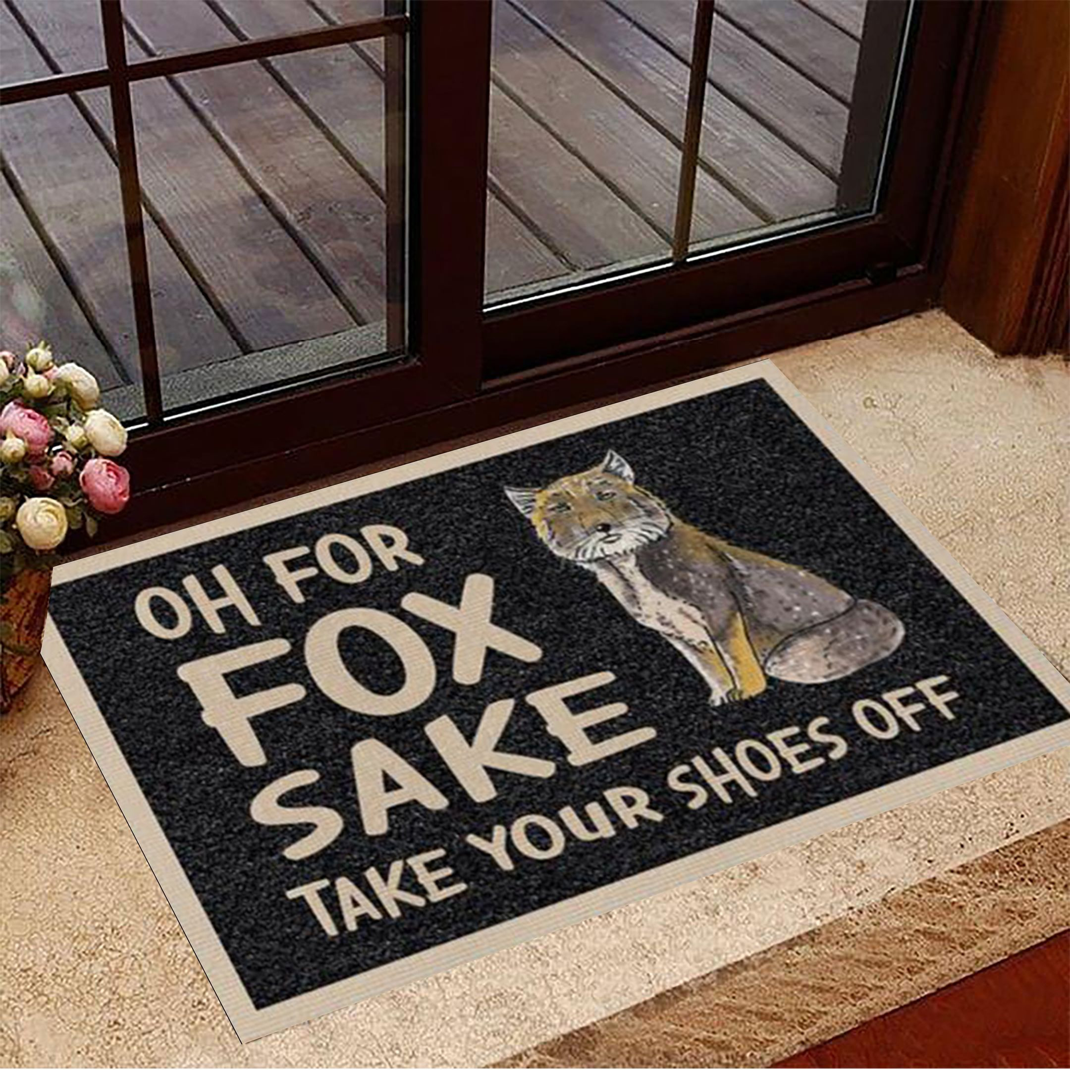 Oh For Fox Sake Take Your Shoes Off Rubber Doormat Indoor Door Mats Non Slip New Home Gifts