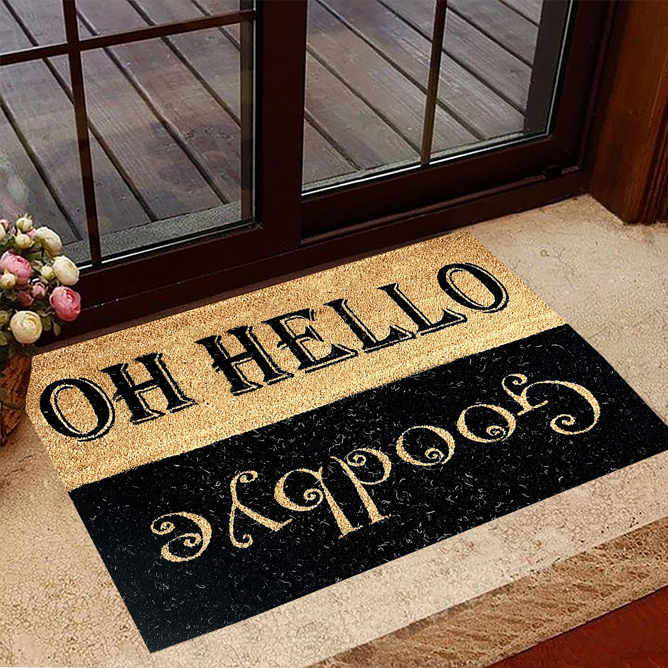 Oh Hello Goodbye Rubber Doormat Welcome Mat For Front Door Clever Rubber Doormat For Home