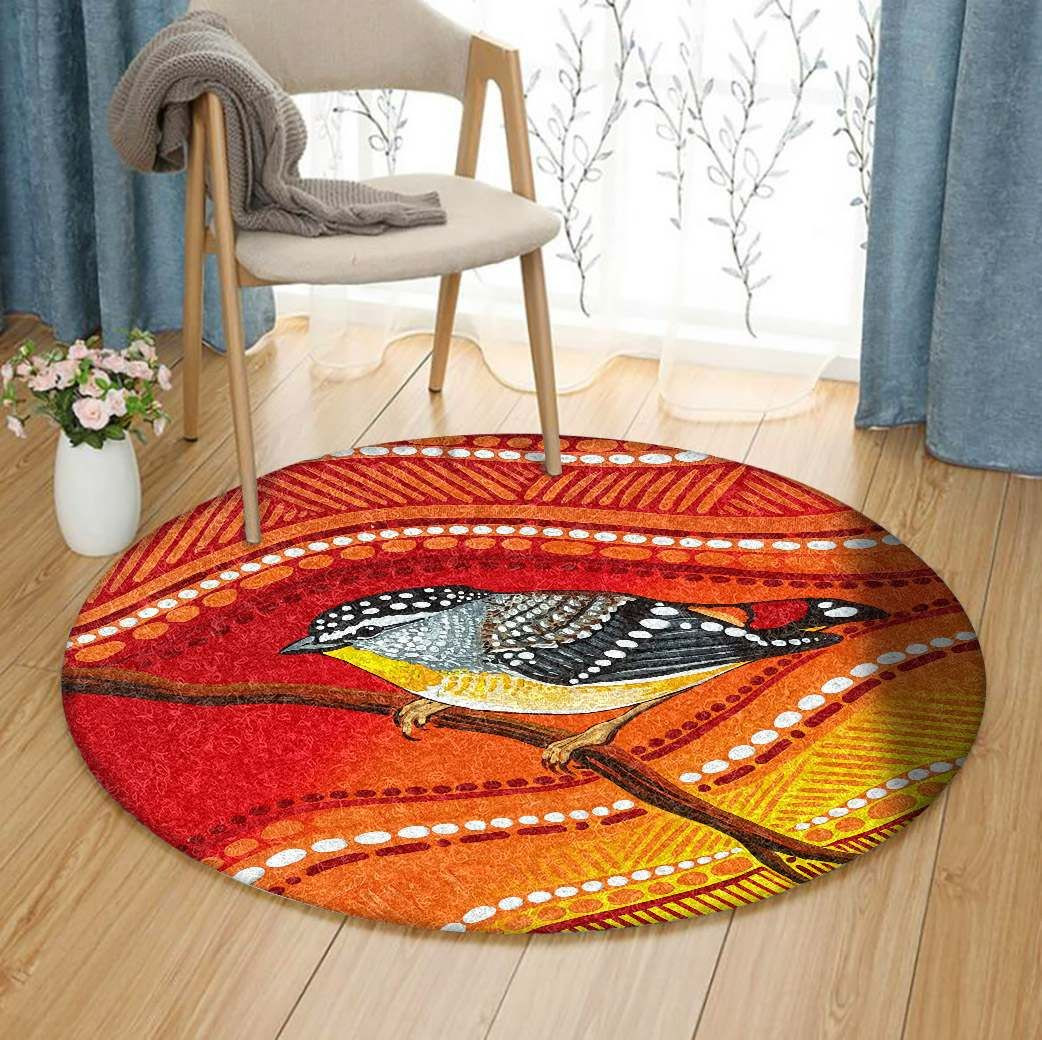 Old World Sparrow Round Rug Carpet Bedroom Livingroom Home Decor
