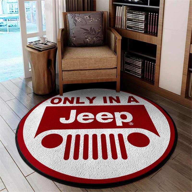 Only In A Jeep Living Room Round Rug Carpet Bedroom Livingroom Home Decor
