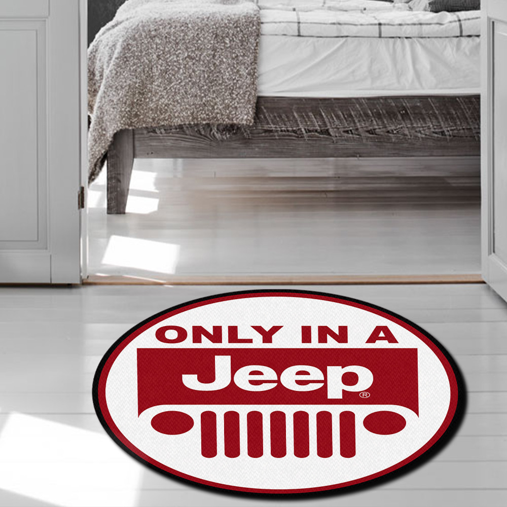 Only In A Jeep Round Rug Carpet Bedroom Livingroom Home Decor - Image 3