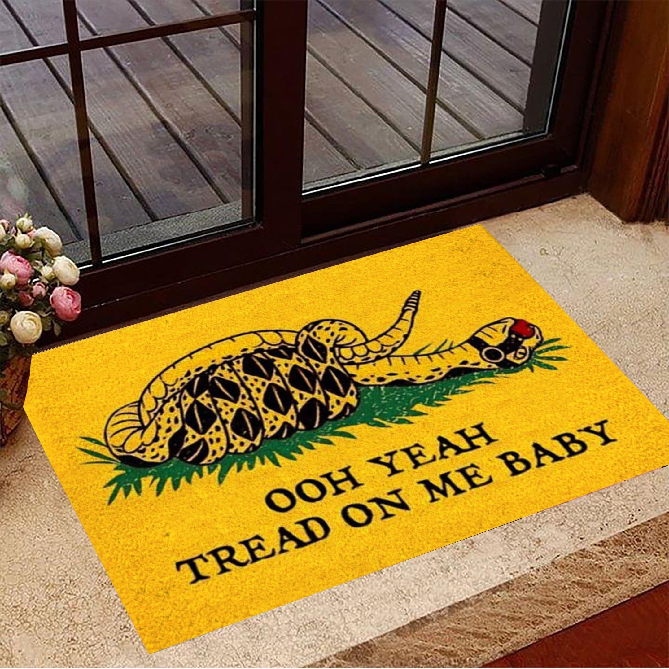 Ooh Yeah Tread On Me Baby Snake Rubber Doormat Funny Welcome Mats New Home Gifts