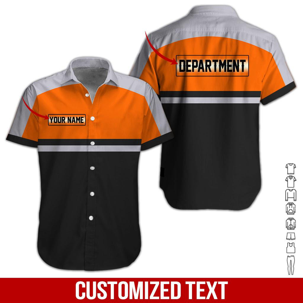 Orange Personalized Hawaiian Shirt