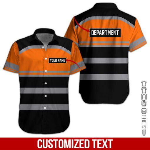 Orange Personalized Hawaiian Shirt