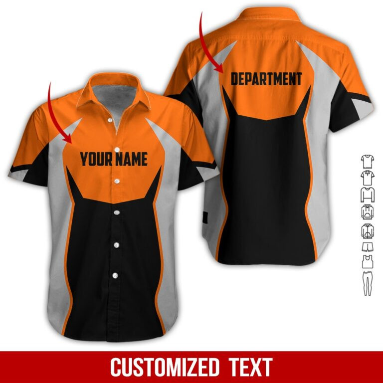 Orange Personalized Hawaiian Shirt