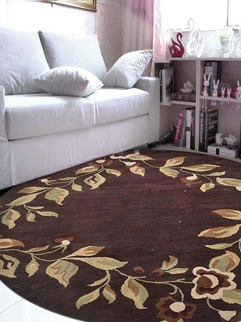 Orchid Round Rug Carpet Bedroom Livingroom Home Decor