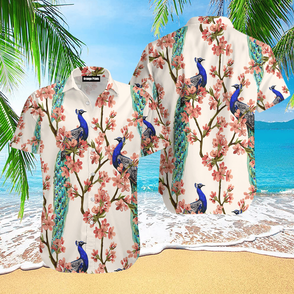 Oriental Peacock Hawaiian Shirt