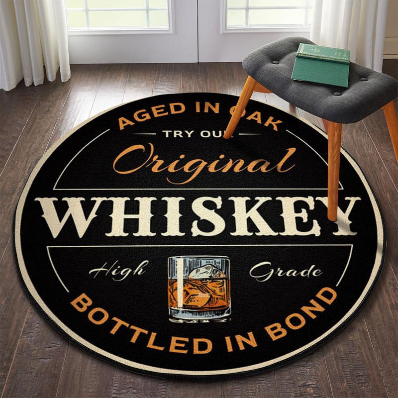 Original Whiskey Bar Round Rug Carpet Bedroom Livingroom Home Decor
