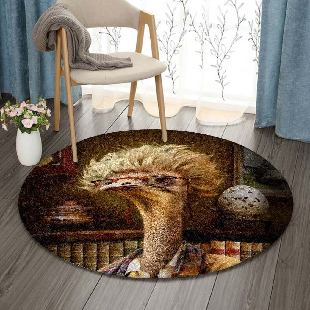 Ostrich Round Rug Carpet Bedroom Livingroom Home Decor