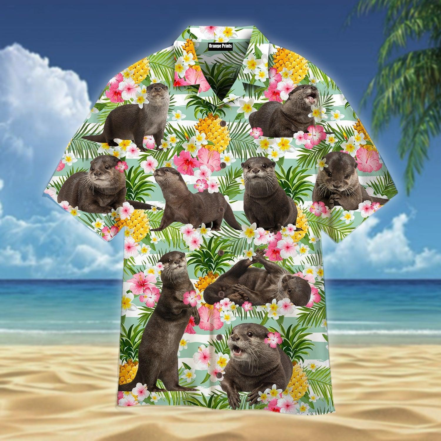 Otter Lover Tropical Hawaiian Shirt