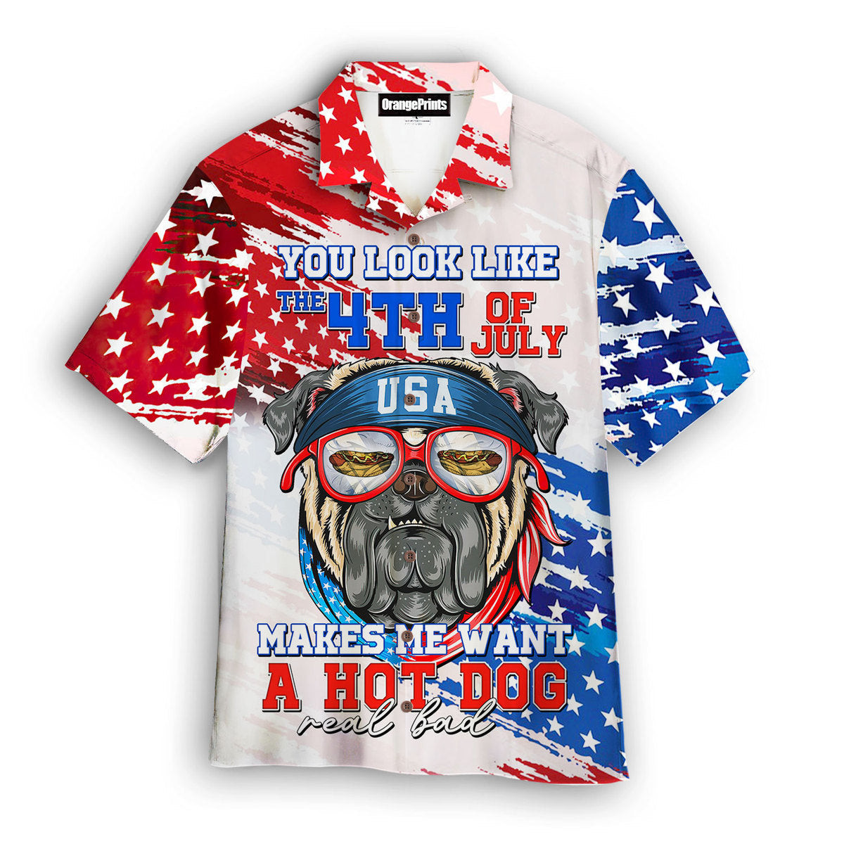 ou Look Like The 4Th Of July Shirt Makes Me Want A Hot Dog Hawaiian Shirt