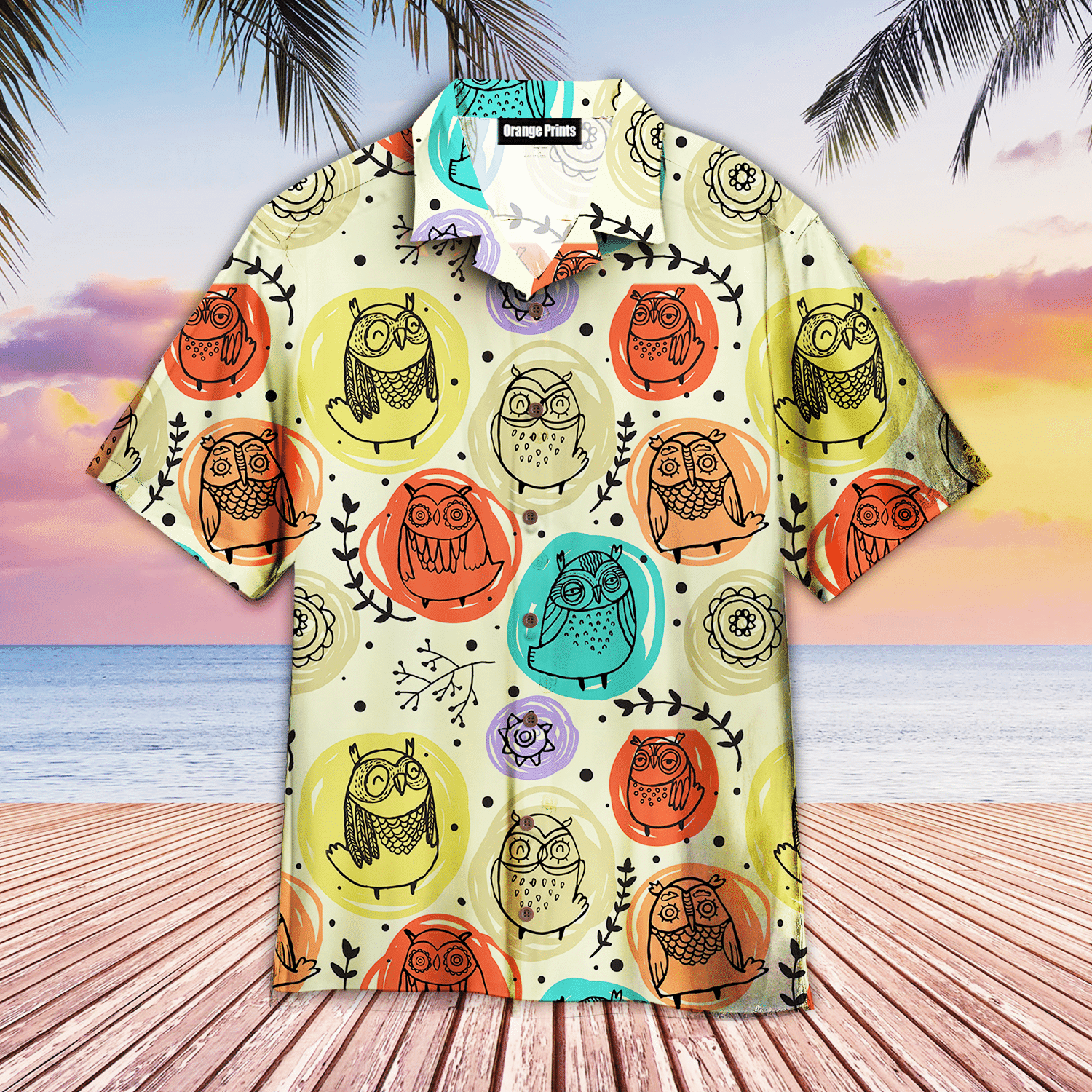 Owl Multicolor Amazing Design Hawaiian Shirt