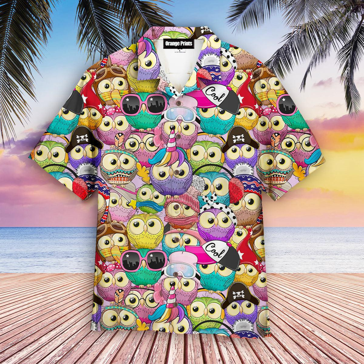 Owl Multicolor Amazing Hawaiian Shirt